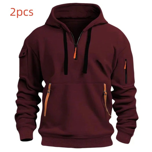 Dropped Shoulder Hooded Sweatshirt Men's Women's Plus Size Loose Pullover Fashion Sweatshirt