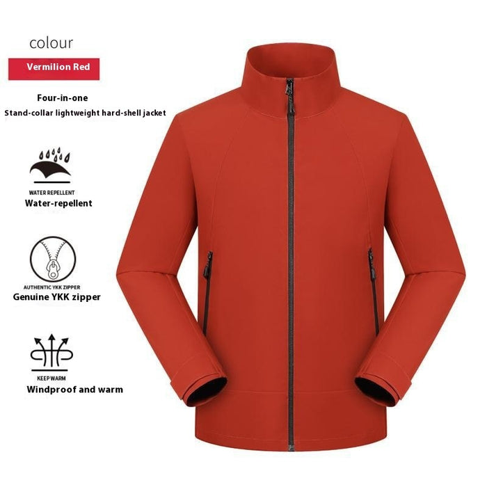 Veste imperméable fine à col montant pour homme