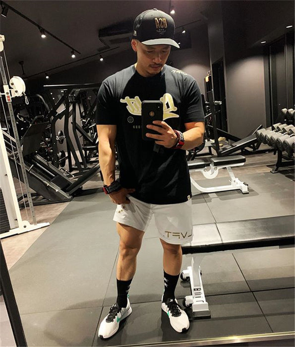 Pantalones cortos deportivos de malla para hombre, de secado rápido, transpirables, para correr y entrenar