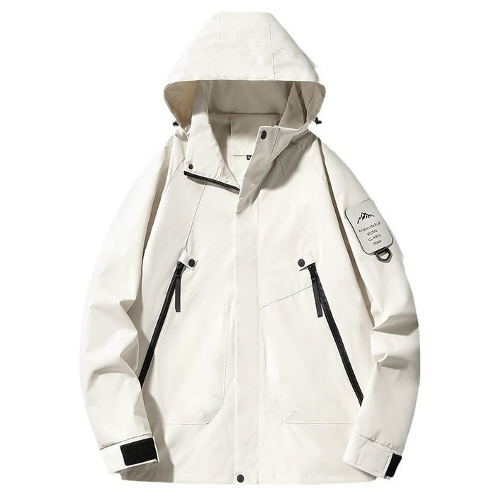 Veste imperméable monocouche pour activités de plein air, coupe-vent et imperméable.