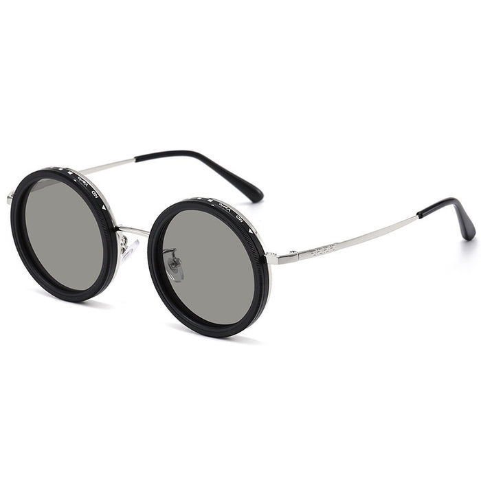 ND Adjustable New Punk Cross-mirror Rotating Color-changing Polarized Sun Glasses