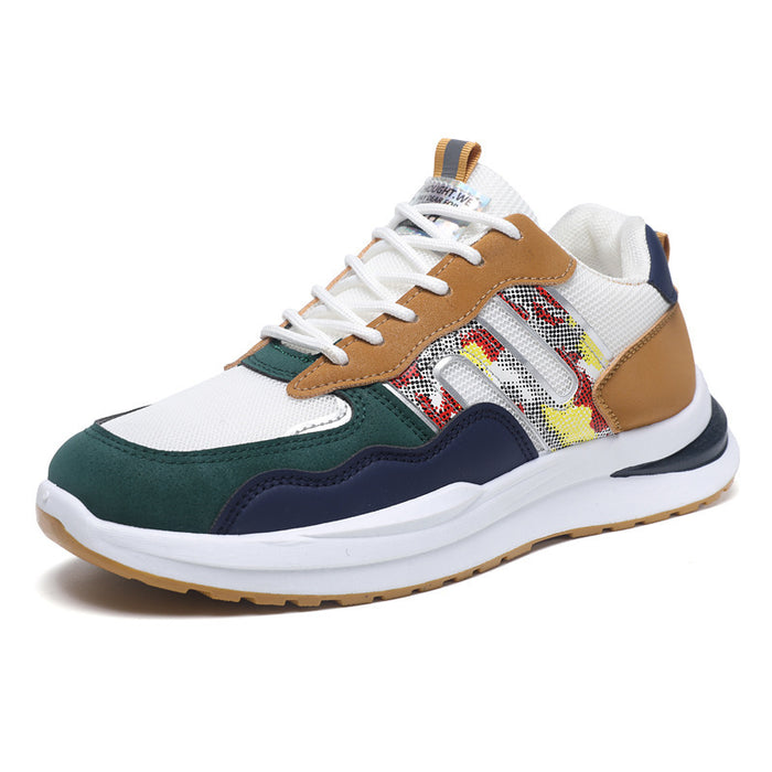 Zapatos deportivos casuales transpirables de malla para hombre de talla grande