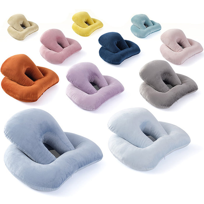 Almohada de escritorio en forma de U para la siesta, soporte para el cuello, cojín para asiento, reposacabezas, almohada de viaje para el cuello con reposabrazos