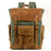 Canvas Stitching Crazy Horse Leather Backpack Oil Wax Waterproof Computer Schoolbag