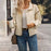 Contrast-Trim Cardigan Jacket For Women