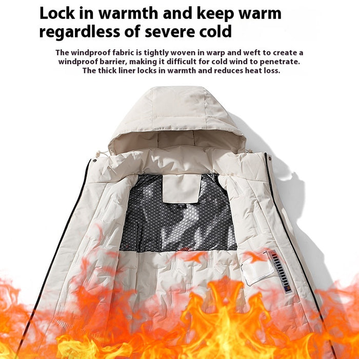 Manteau d'hiver matelassé en coton, veste imperméable doublée polaire, résistant au froid, coupe-vent, anti-salissures, pour l'extérieur