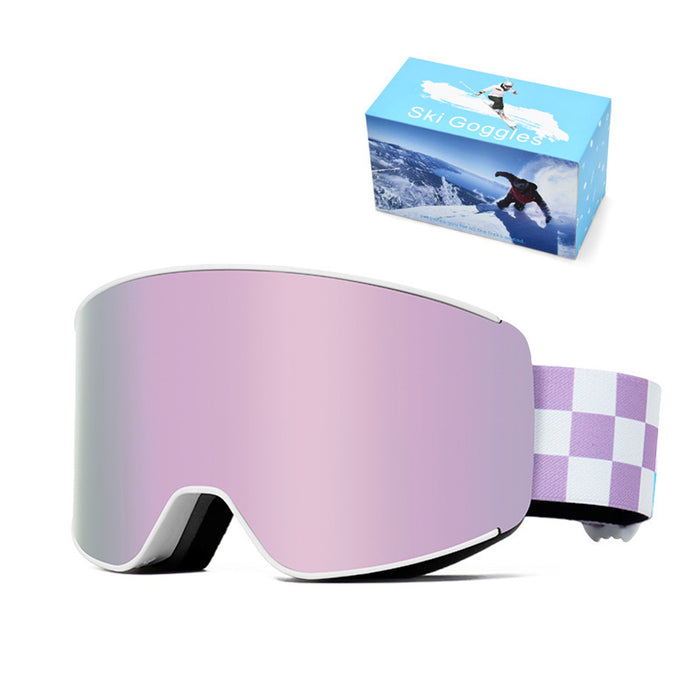 Lunettes de ski sphériques, lunettes de ski double couche antibuée