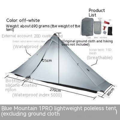 Rain-proof Single Rodless Camping Tent