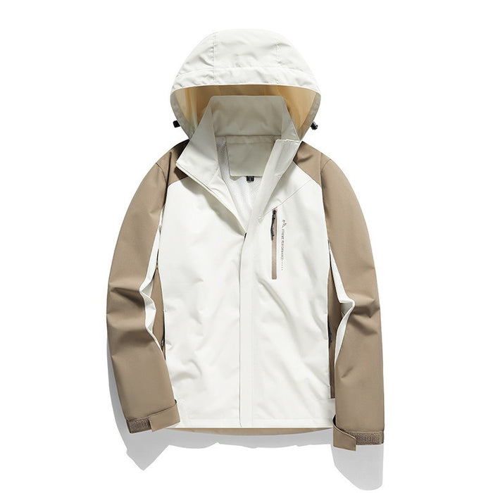 Chaqueta impermeable y cortavientos desmontable, fina, de un solo golpe, para montañismo.