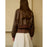 Stylish Zippered Leather Jacket With A Retro Biker-inspired Design And Long Sleeves