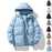 Men's Hoodie Coat Winter Fashion Solid ZIp-up Thickened Cotton-padded Jacket Casual Warm Outwear Top Clothing
