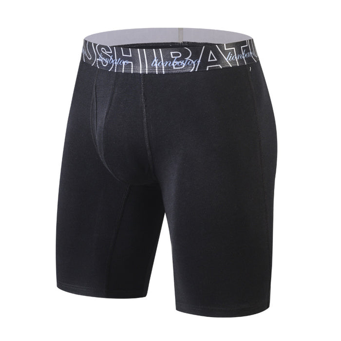 Boxers longs pour hommes, en coton, coupe ample et anti-friction