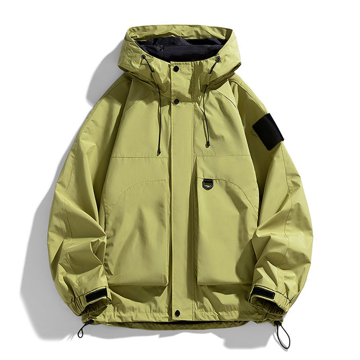 Veste homme coupe-vent imperméable, vêtements de loisirs et de travail tendance