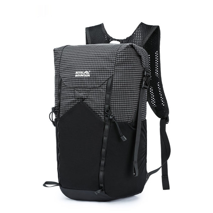 Sac à dos pliable de 25 L, léger et incurvé, conçu pour l'extérieur.