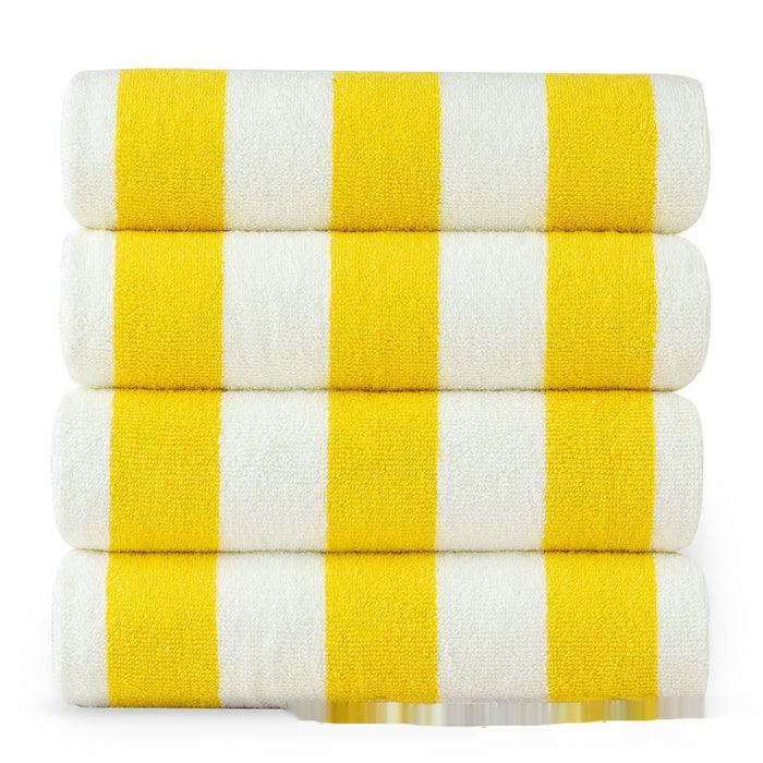 Serviette de plage en coton rayé à séchage rapide et ultra-absorbante