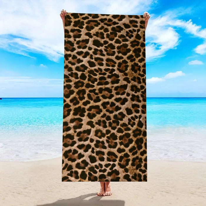 Quick-drying Microfiber Beach Bath Towel Double-sided Velvet