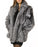 Nouveau manteau élégant à col en fourrure de renard de style européen et américain