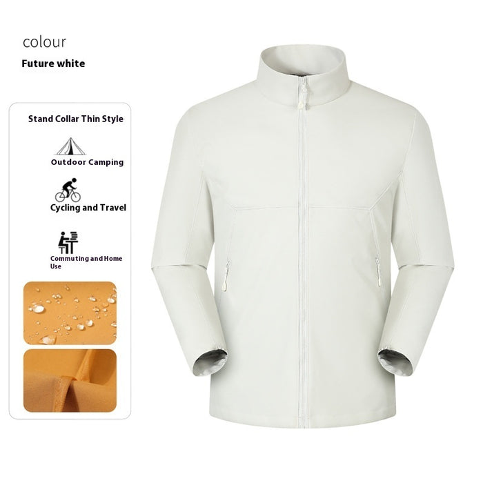 Chaqueta de trabajo impermeable con cuello alto para hombre