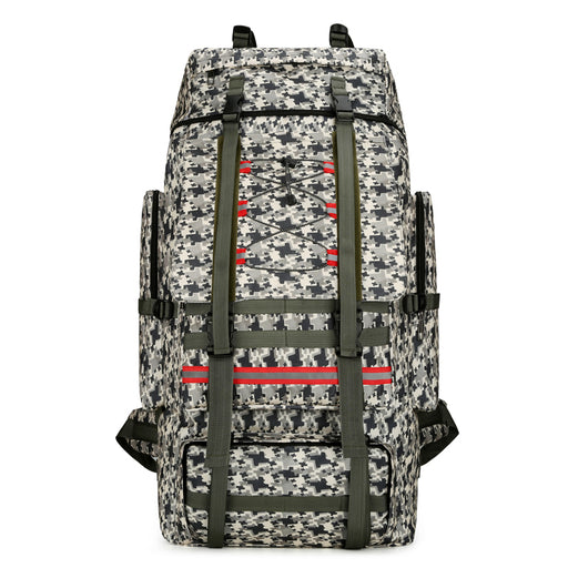 Sac de voyage/camping/travail/randonnée/camping grande capacité, camouflage, matelassé en coton, imperméable, 130 litres (120 pouces), matelassé en coton, imperméable, idéal pour les activités de plein air. 