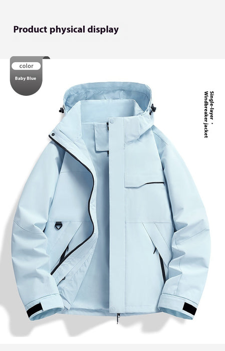Veste imperméable monocouche printemps-automne, coupe-vent et imperméable, idéale pour les sports de plein air et le cyclisme.