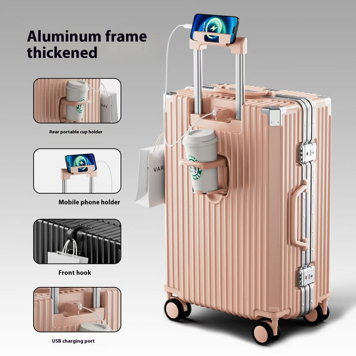 Maleta con ruedas multifuncional anticaídas, gruesa y de gran capacidad.