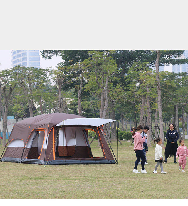 Villa de luxe portable de camping pour plusieurs personnes, épaisse et imperméable
