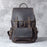 Retro Crazy Horse Leather Men's First Layer Cowhide Backpack