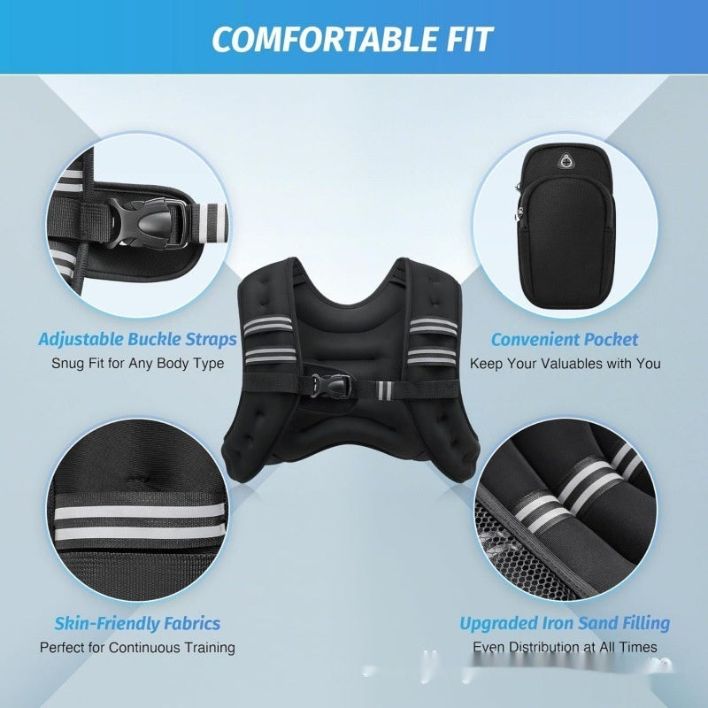 Weight Vest Shoulder Plus Vest More Sizes Reflective Stripe