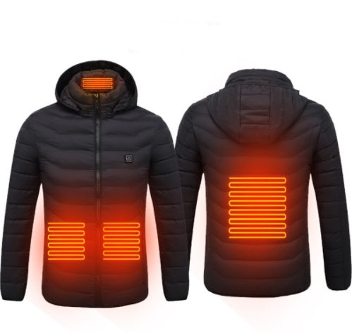 Nouvelle veste chauffante électrique USB en coton, vêtement thermique chauffant, gilet chauffant pour homme, vêtements d'hiver