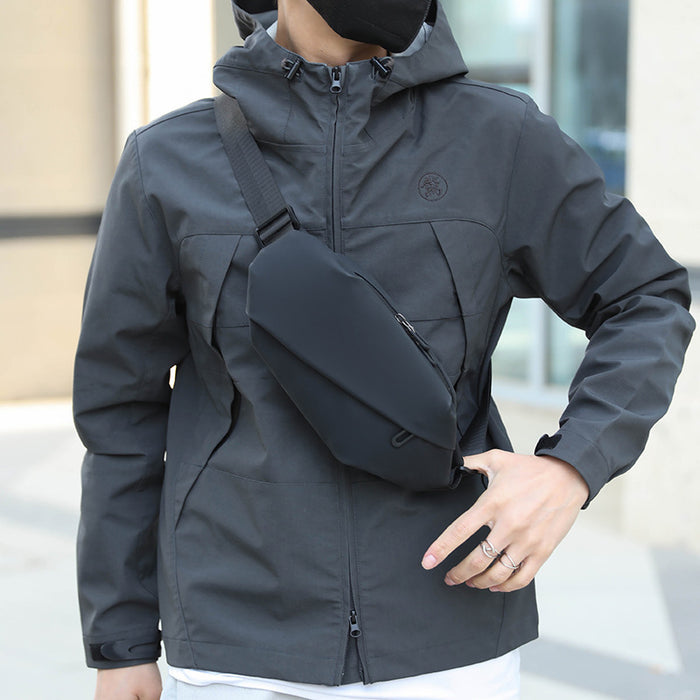 Mochila informal tipo bandolera para hombre, bolso de viaje de negocios y cintura.