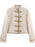 Design Padded Shoulder Rope Knot Button Jacket Coat