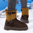 Round Toe Fashionable And Comfortable Furry Slip-on Snow Boots For Women