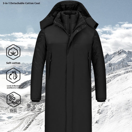 Veste longue imperméable et chaude en coton épais, coupe-vent et imperméable pour l'extérieur