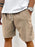 Men's Corduroy Shorts With Drawstring Fashion Casual Pockets Pants Summer