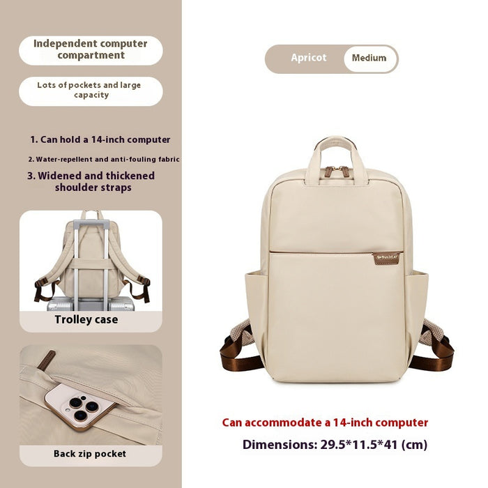 Simple Canvas Travel Large Capacity Women's Backpack