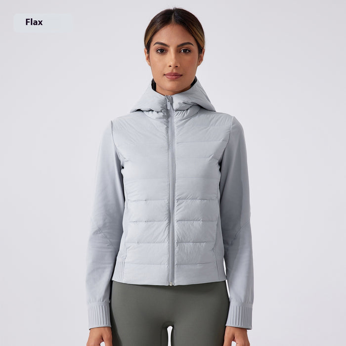 Doudoune fine à capuche pour femme, coupe-vent, imperméable et chaude