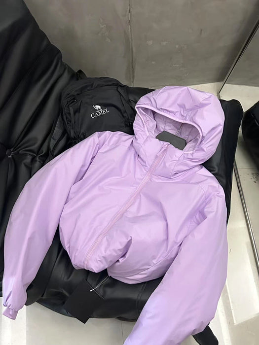 Couple's Cotton-padded Outdoor Waterproof Thermal And Windproof Ski Hooded Jacket