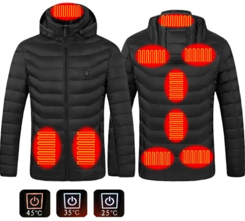 Nouvelle veste chauffante électrique USB en coton, vêtement thermique chauffant, gilet chauffant pour homme, vêtements d'hiver