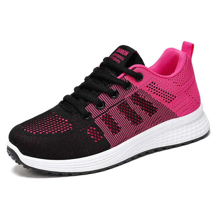 Zapatillas de running para mujer, informales, suaves, transpirables, cómodas, de punto volador