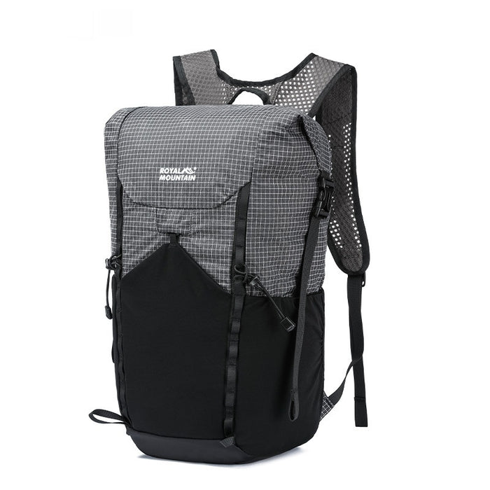 Sac à dos pliable de 25 L, léger et incurvé, conçu pour l'extérieur.