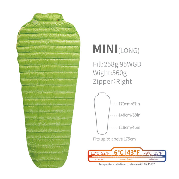 Sac de couchage portable en duvet pour voyages en plein air, coutures sales, sac de couchage en duvet