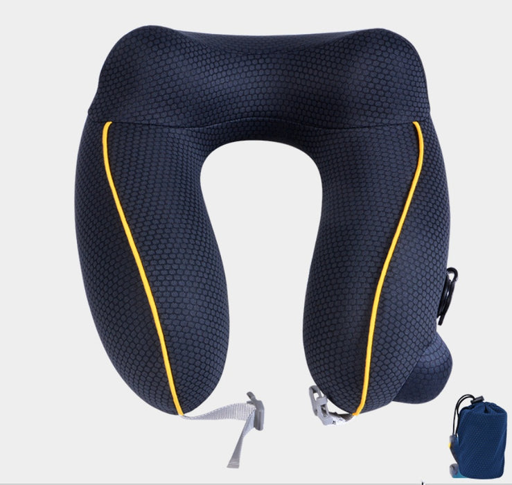 Oreiller de voyage gonflable en forme de U