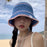Color Matching Sweet Woven Straw Hat Female Beach Sun-proof Breathable Bucket Hat