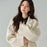 Double Breasted White Wool Coat For Women Autumn And Winter Double-sided Medium To Long Style