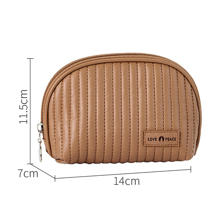 Trousse de toilette ronde, trousse de toilette de voyage mignonne pour femme, sac de toilette imperméable en cuir PU, grande capacité, toucher agréable, trousse de toilette portable