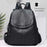 Women's Simple Travel Soft Leather Outdoor Backpack