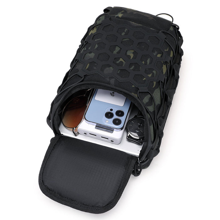 Bolso bandolera táctico funcional, multifuncional, para montañismo, viajes y senderismo.