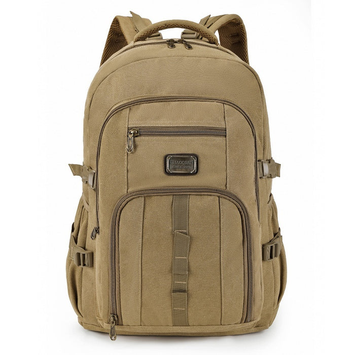 Durable Large Capacity Canvas Backpack Retro Computer Backpack Travel & Outdoor Sports