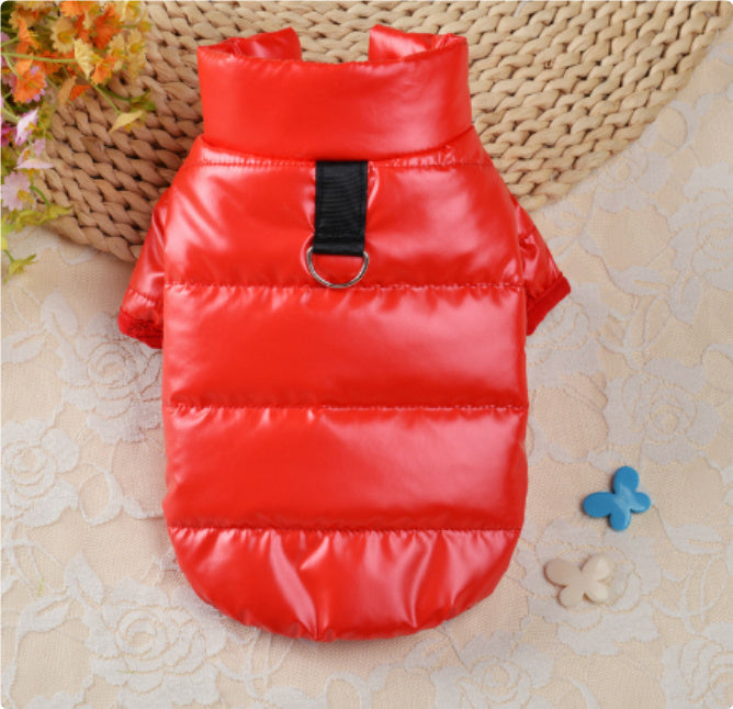 Chaleco de algodón con plumón para perro, grueso y cálido