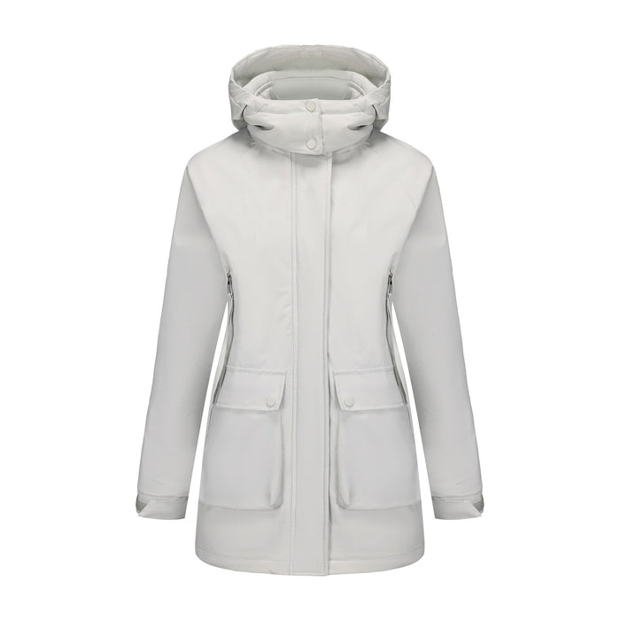Parka polar acolchada, chaqueta impermeable para mujer, abrigo de otoño e invierno